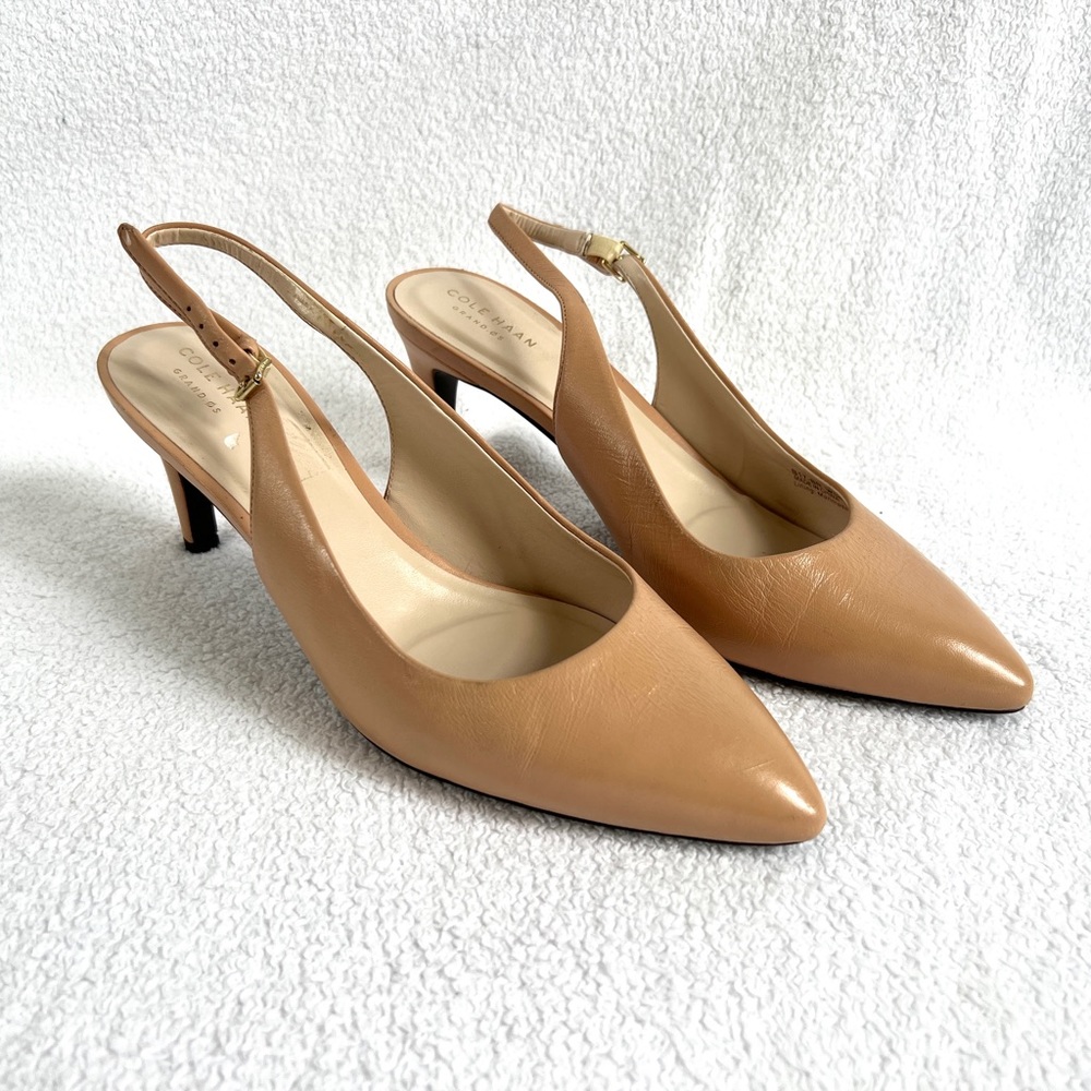 Cole Haan Grandos Medora Slingback Pump in Nude Leather - 9.5